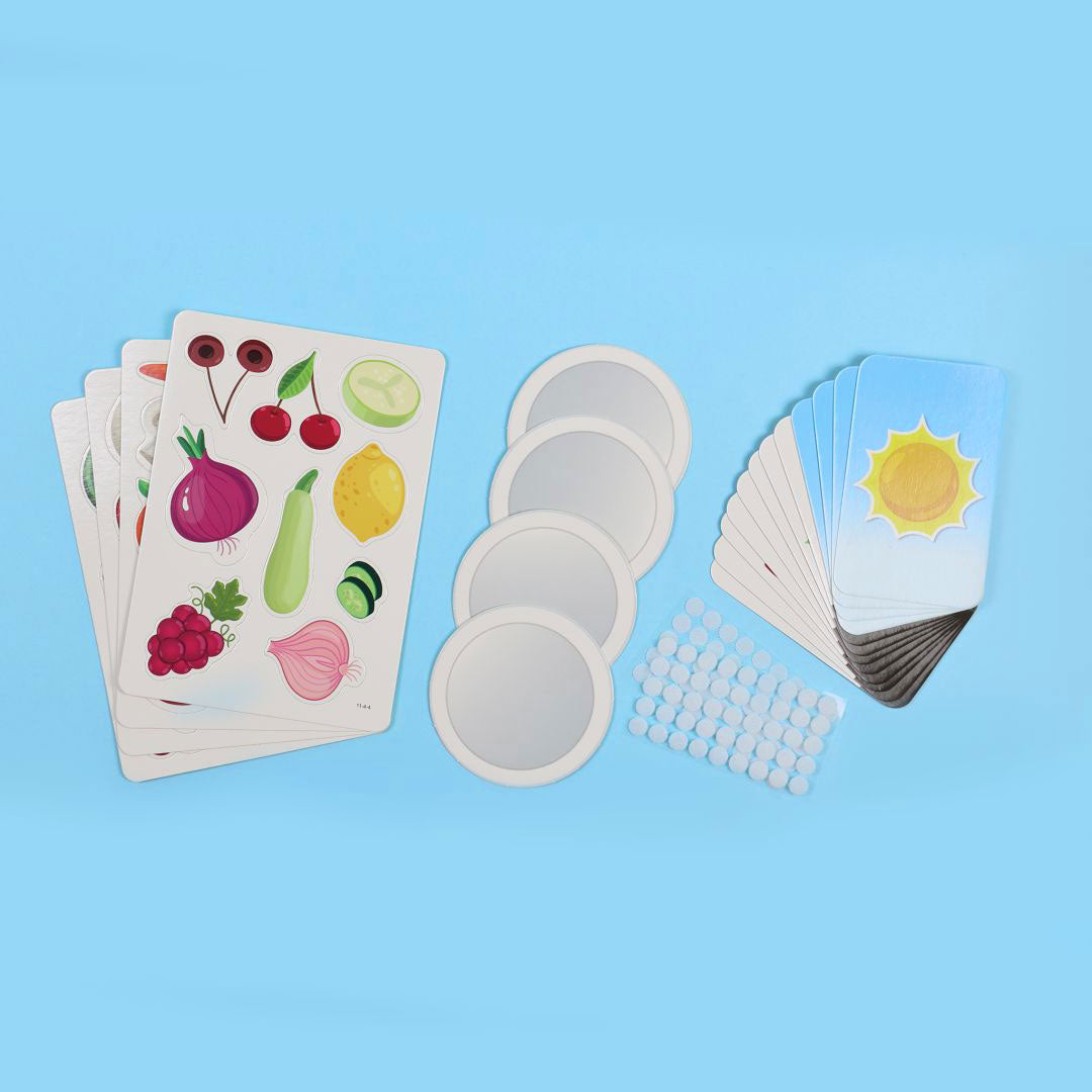 مجموعة مونتيسوري تعليمية تفاعلية تعرّف الطفل على الخضار والفاكهة وطرق زراعة النباتات 