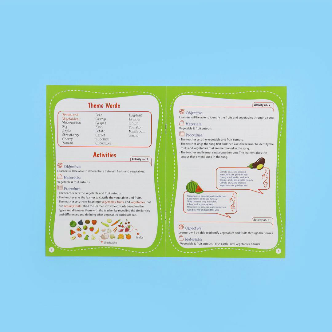 مجموعة مونتيسوري تعليمية تفاعلية تعرّف الطفل على الخضار والفاكهة وطرق زراعة النباتات 